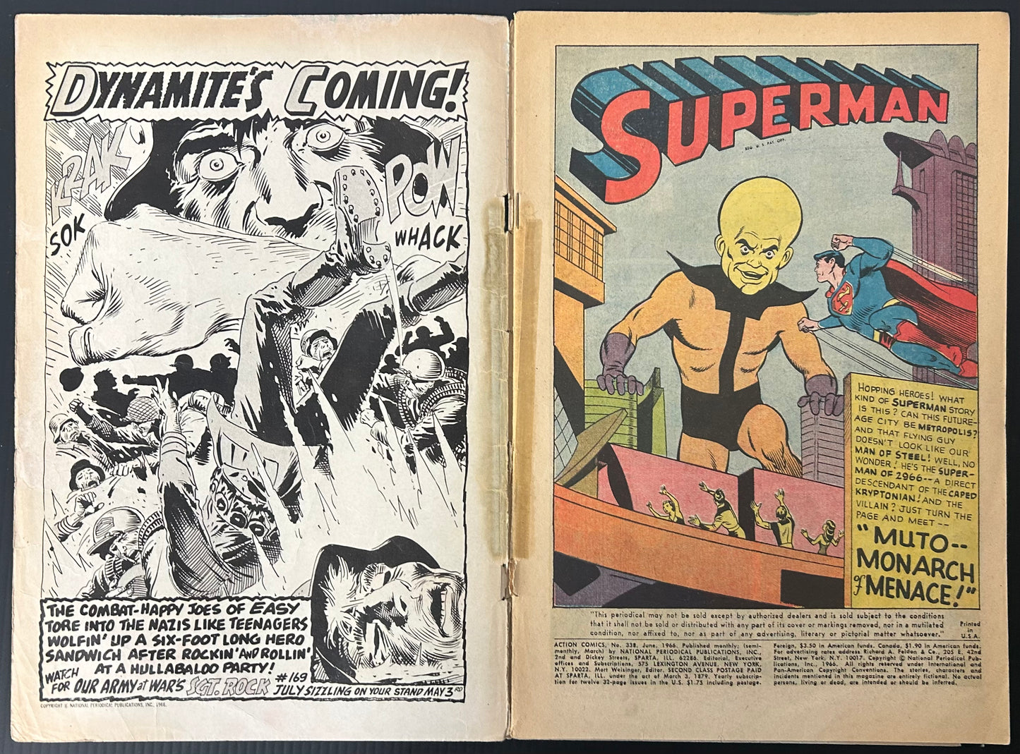 ACTION COMICS #338 [DC COMICS] DIRECT 1966 GD/VG