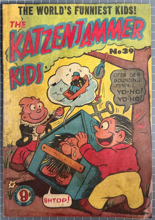 THE KATZENJAMMER KIDS #39 (ATLAS PUBLICATIONS) AUSTRALIAN PRE-DECIMAL COMIC 1954