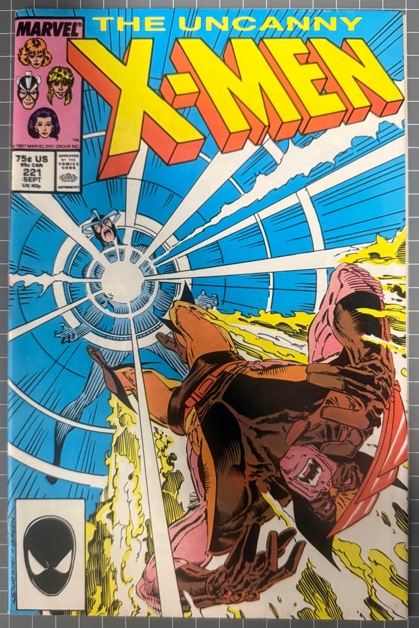 🔑 THE UNCANNY X-MEN #221 (MARVEL) DIRECT COMIC ***1ST MR SINISTER*** 1987 VF+