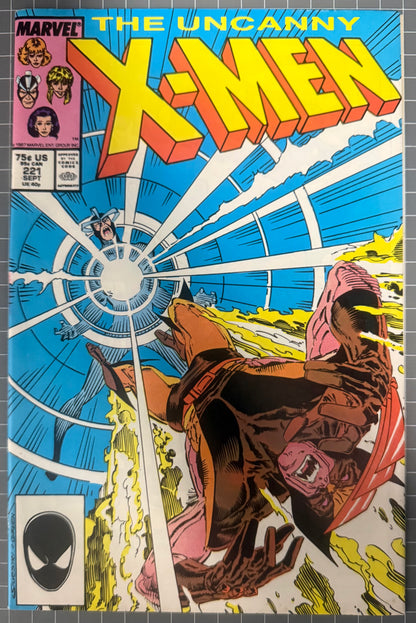 🔑 THE UNCANNY X-MEN #221 (MARVEL) DIRECT COMIC ***1ST MR SINISTER*** 1987 VF+