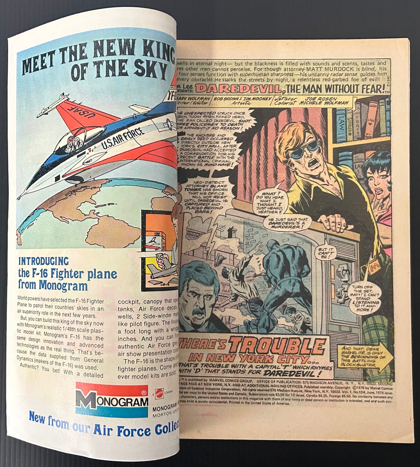 DAREDEVIL #134 [MARVEL COMICS] NEWSSTAND 1976 FN