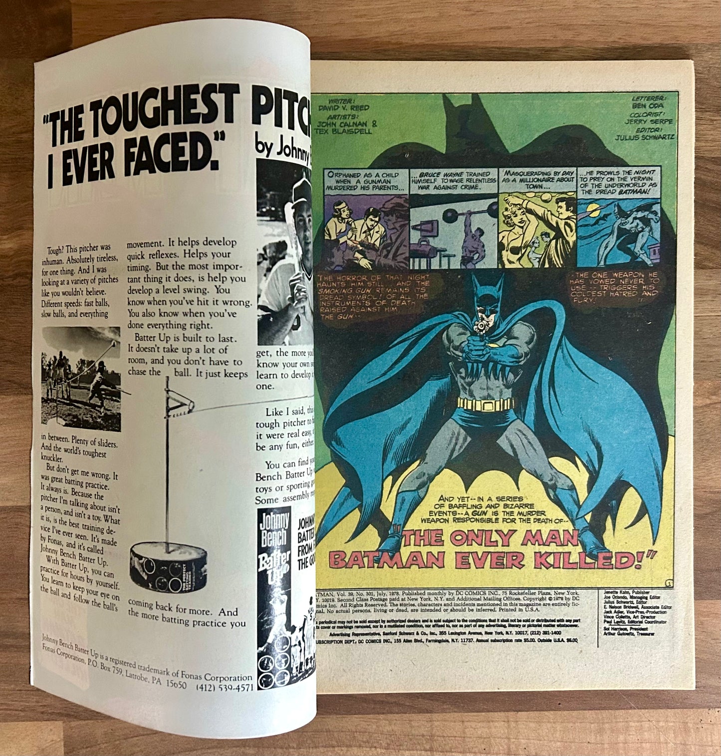BATMAN #301 [DC COMICS] NEWSSTAND 1978 FN/VF
