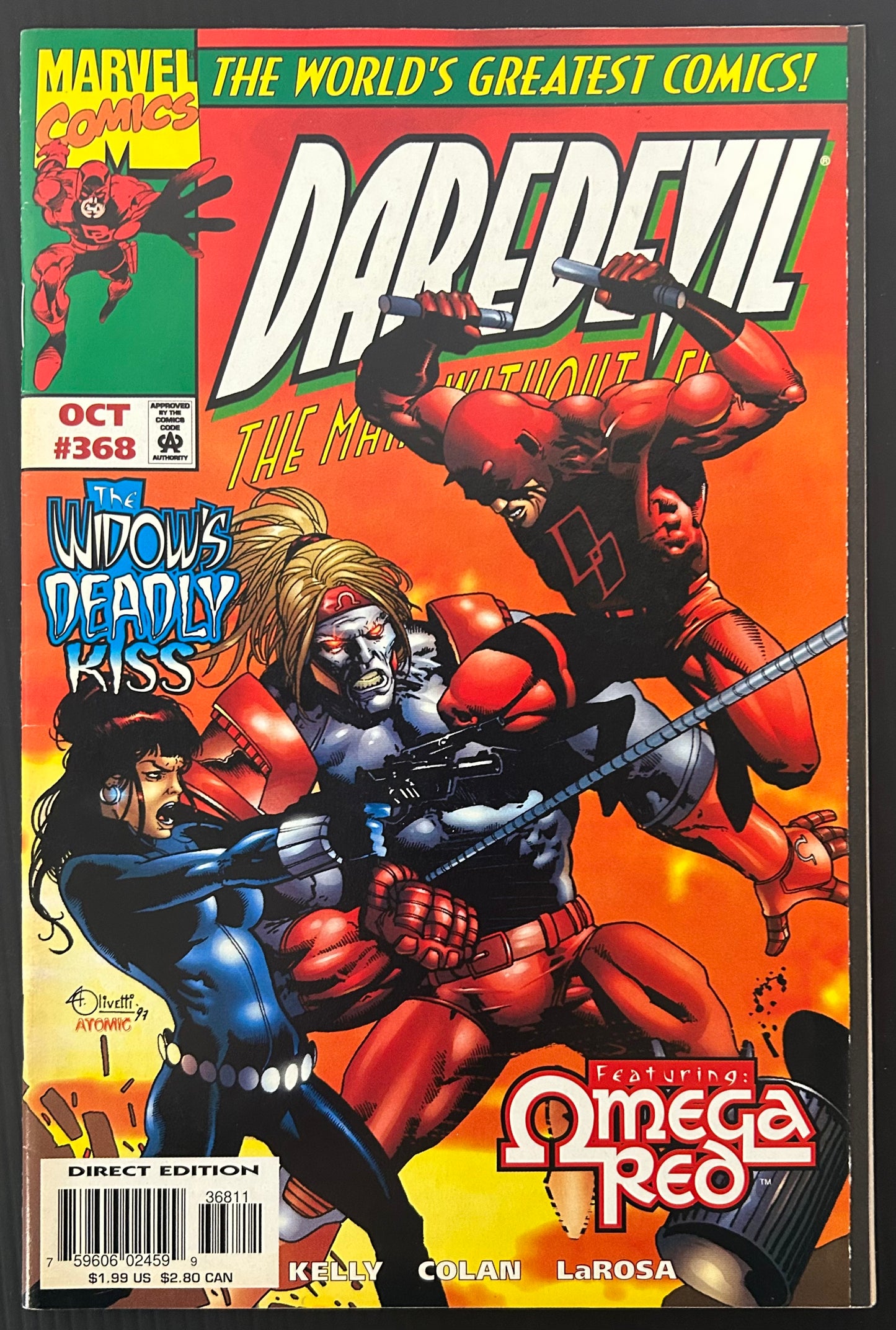 DAREDEVIL #368 [MARVEL COMICS] DIRECT 1997 VF-
