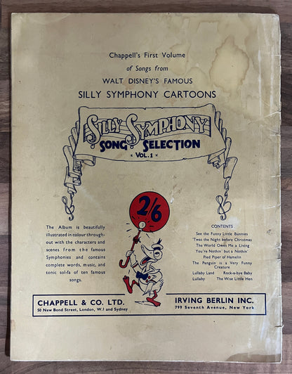 Folio of Songs Vol. II Walt Disney's Famous Pictures Mickey Mouse Silly Symphony