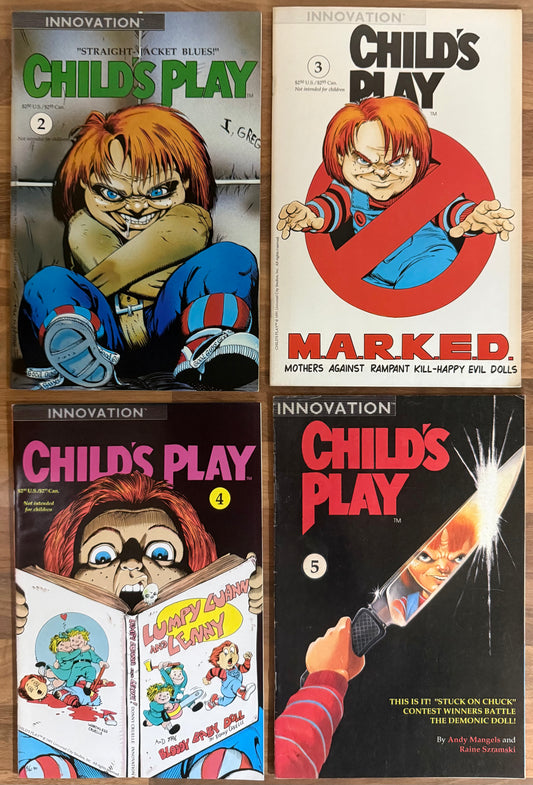 🔑 CHILD'S PLAY: THE SERIES #2-5 [INNOVATION] COMIC LOT 1991 MID-HIGH GRADE