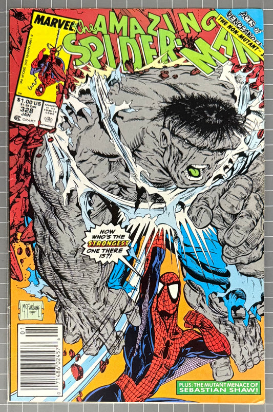 🔑 AMAZING SPIDER-MAN #328 [MARVEL COMICS] *TODD MCFARLANE COVER* 1990 FN/VF
