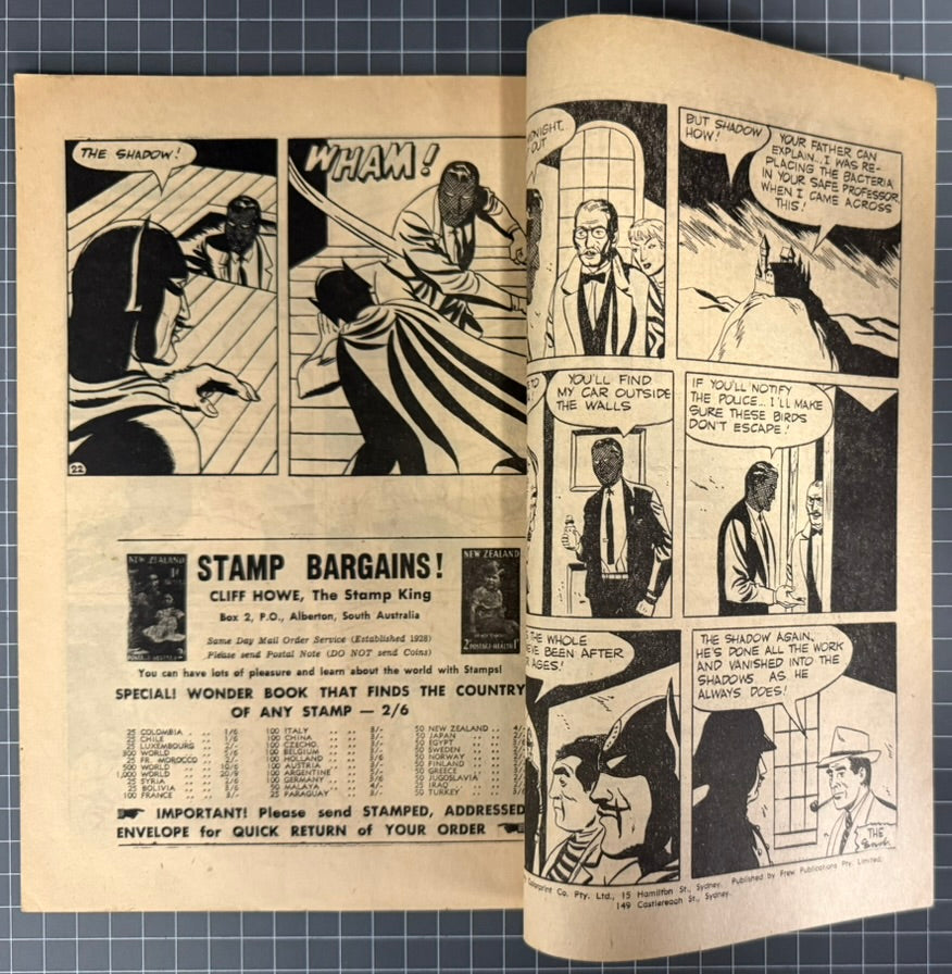THE SHADOW #62 [FREW PUBLICATIONS] AUSTRALIAN PRE-DECIMAL COMIC 1959