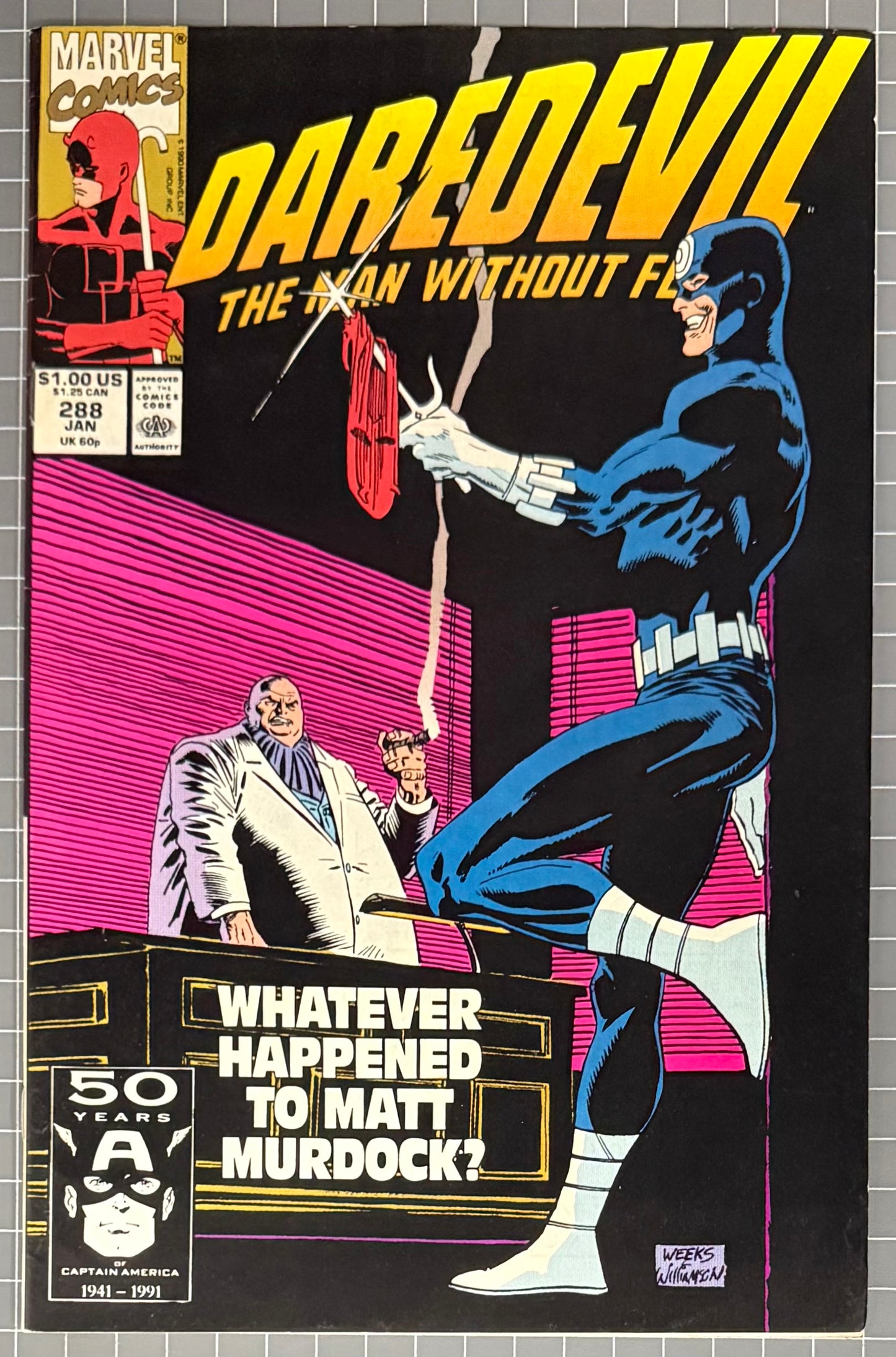 DAREDEVIL #288 [MARVEL COMICS] DIRECT 1991 VF-