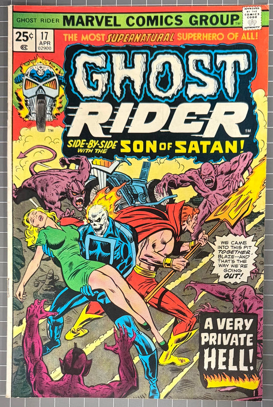 GHOST RIDER #17 [MARVEL COMICS] DIRECT 1976 FN/VF