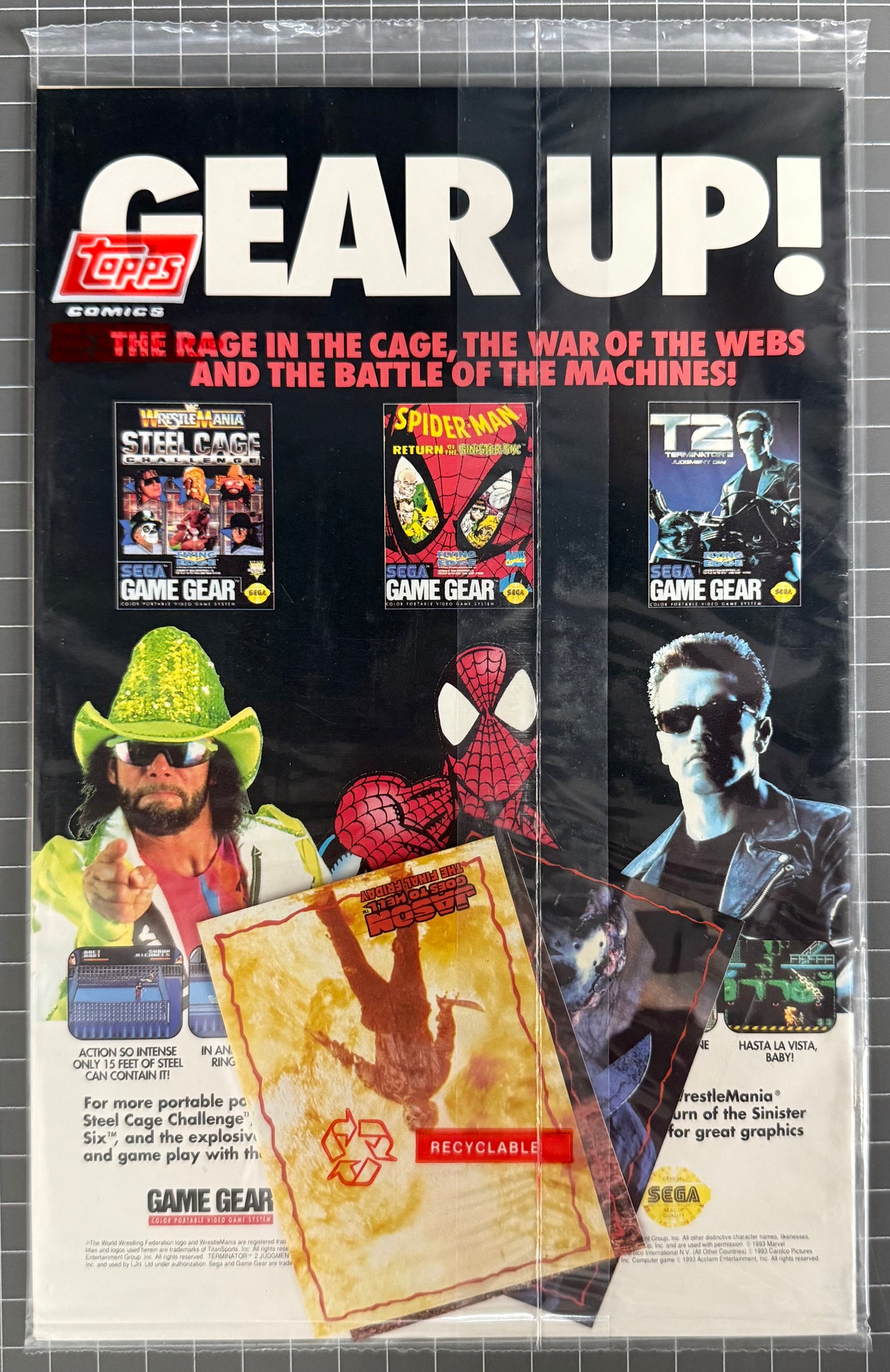 🔑 JASON GOES TO HELL: THE FINAL FRIDAY #1 + CARDS POLYBAGGED TOPPS COMICS 1993