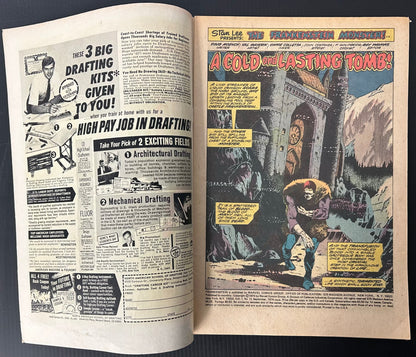 🔑 FRANKENSTEIN #12 [MARVEL COMICS] *FRANKENSTEIN AWAKENS IN PRESENT* 1974 VG+