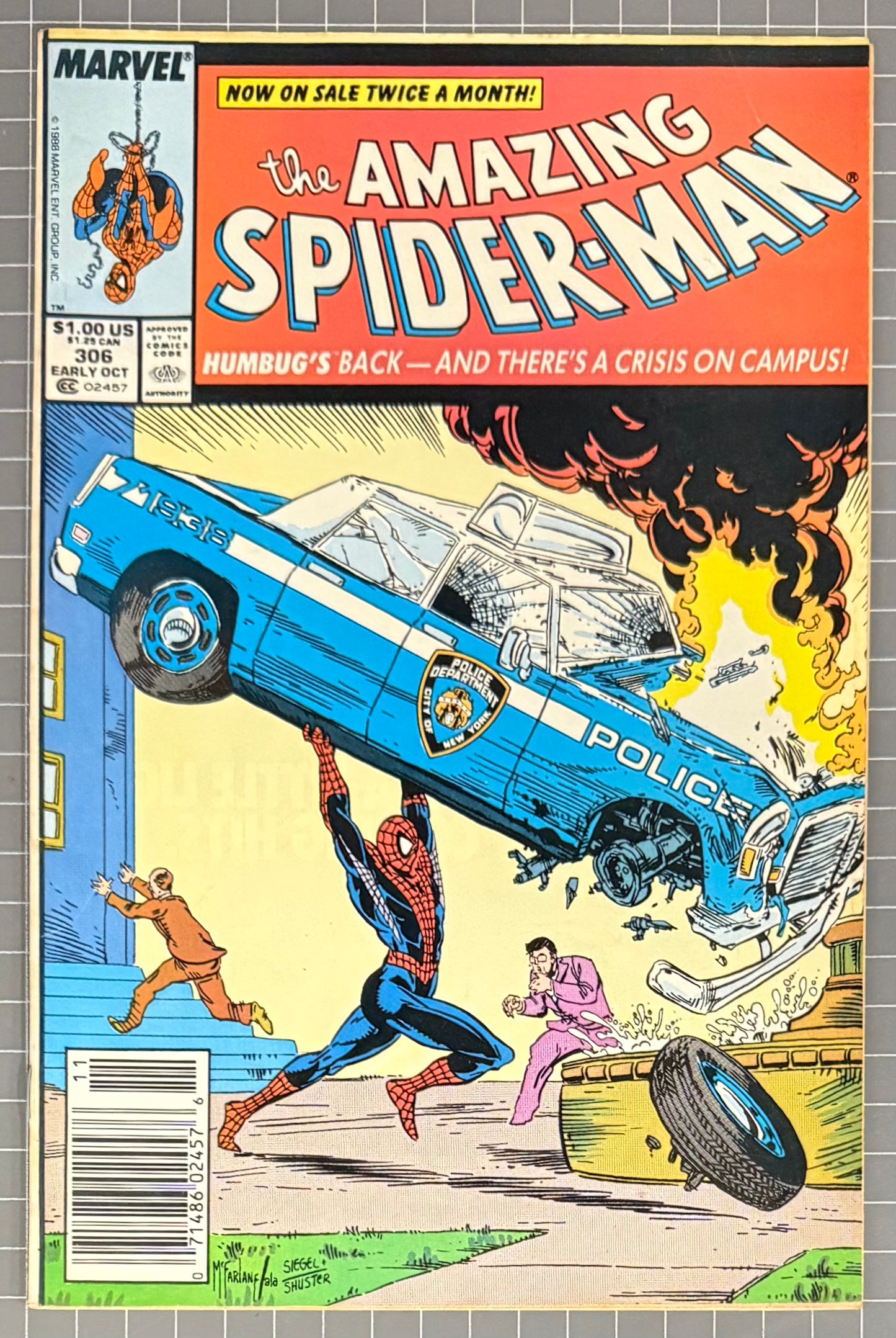 🔑 AMAZING SPIDER-MAN #306 [MARVEL COMICS] *TODD MCFARLANE COVER* 1988 FN+