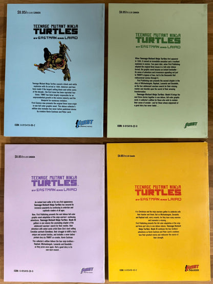 TEENAGE MUTANT NINJA TURTLES #1, 2, 3, 4 SET FIRST GRAPHIC NOVEL EASTMAN LAIRD 1988/89