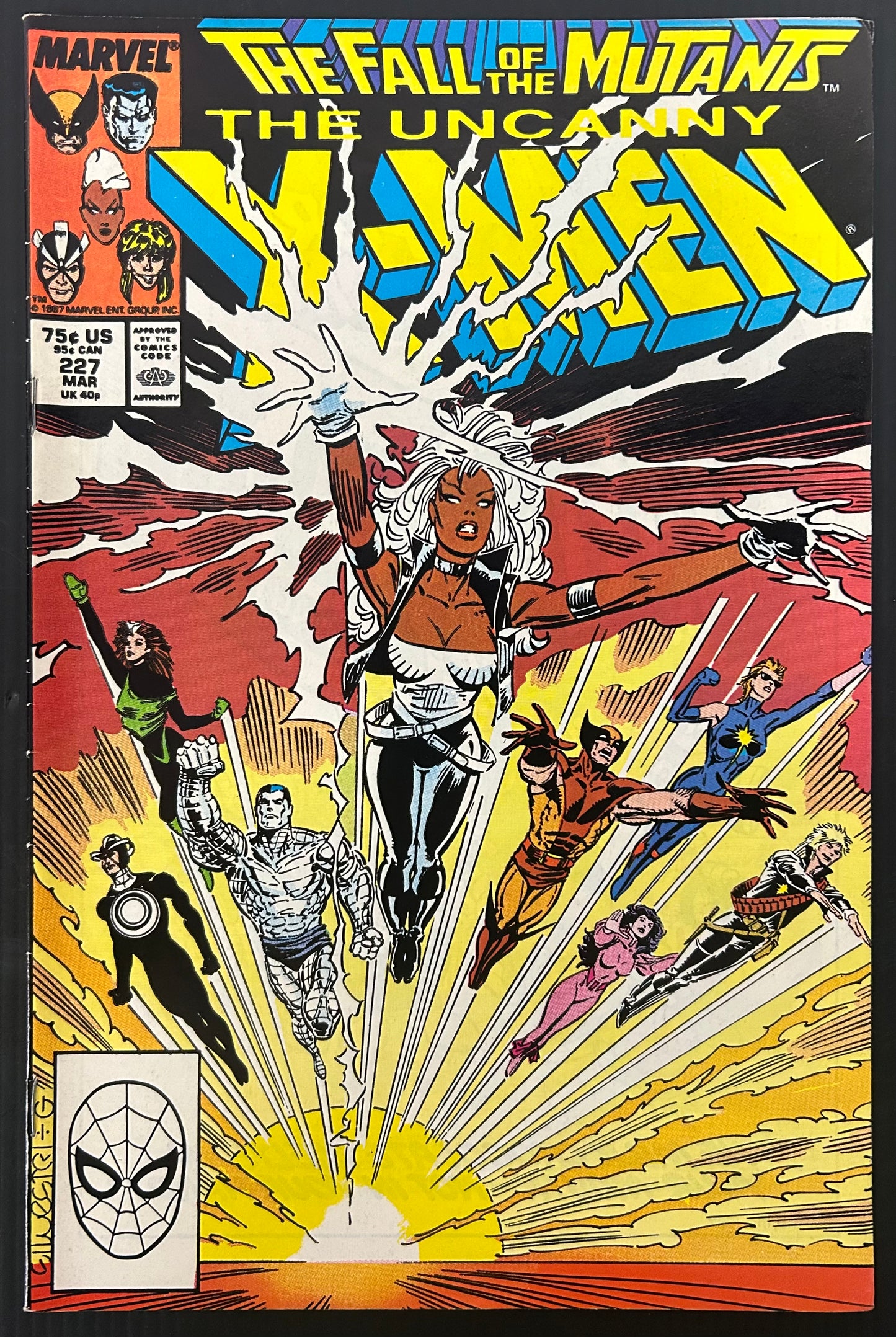 🔑 UNCANNY X-MEN #227 [MARVEL COMICS] DIRECT *1ST APP. ADVERSARY* 1988 FN+