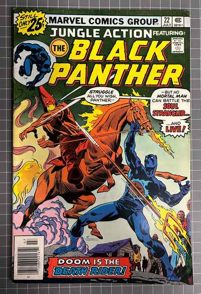 🔑 JUNGLE ACTION #22 [MARVEL COMICS] *SOUL STRANGER DEBUT* NEWSSTAND 1976 FN