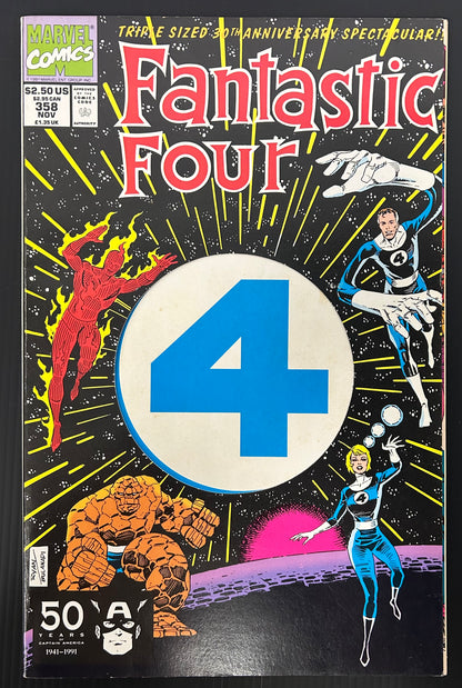 🔑 FANTASTIC FOUR #358 [MARVEL COMICS] *PAIBOK DEBUT* DIRECT 1991 VF