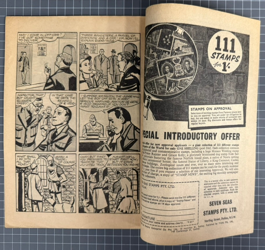 SIR FALCON #54 [TRICHO PUBLICATIONS] AUSTRALIAN PRE-DECIMAL COMIC 1963