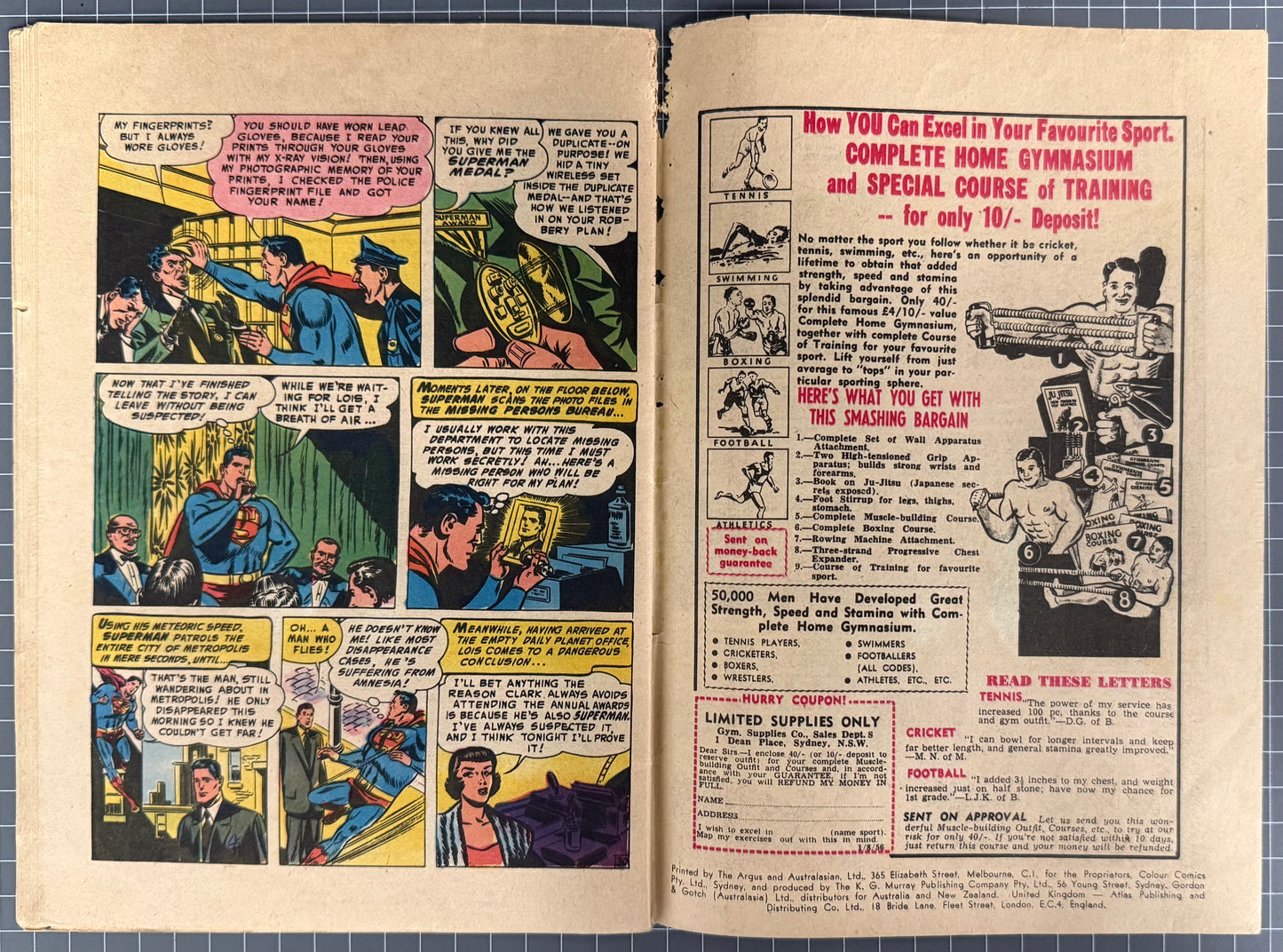 SUPERMAN #109 [COLOUR COMICS] AUSTRALIAN PRE-DECIMAL *SCARCE* 1956