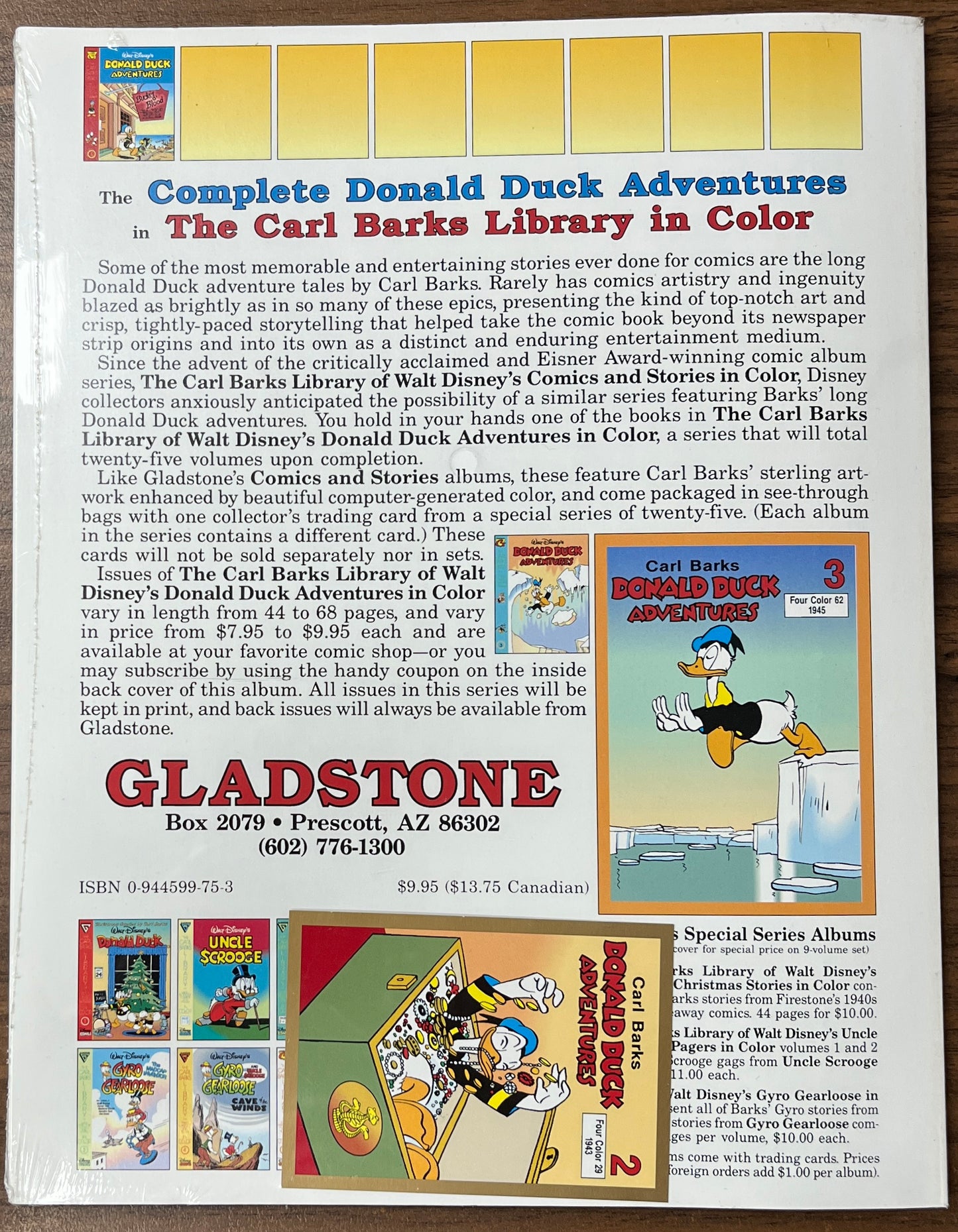 The Carl Barks Library of Donald Duck Adventures in Color No. 2  + Trading Card Brand New