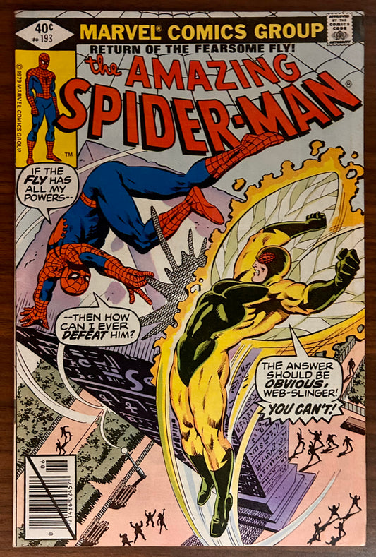 🔑 THE AMAZING SPIDER-MAN #193 [MARVEL COMICS] *SPIDER-MAN & MJ BREAK UP* 1979 FN/VF