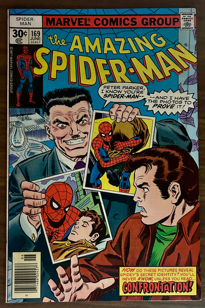 🔑 THE AMAZING SPIDER-MAN #169 [MARVEL COMICS] *FRANK MILLER LETTER* 1977