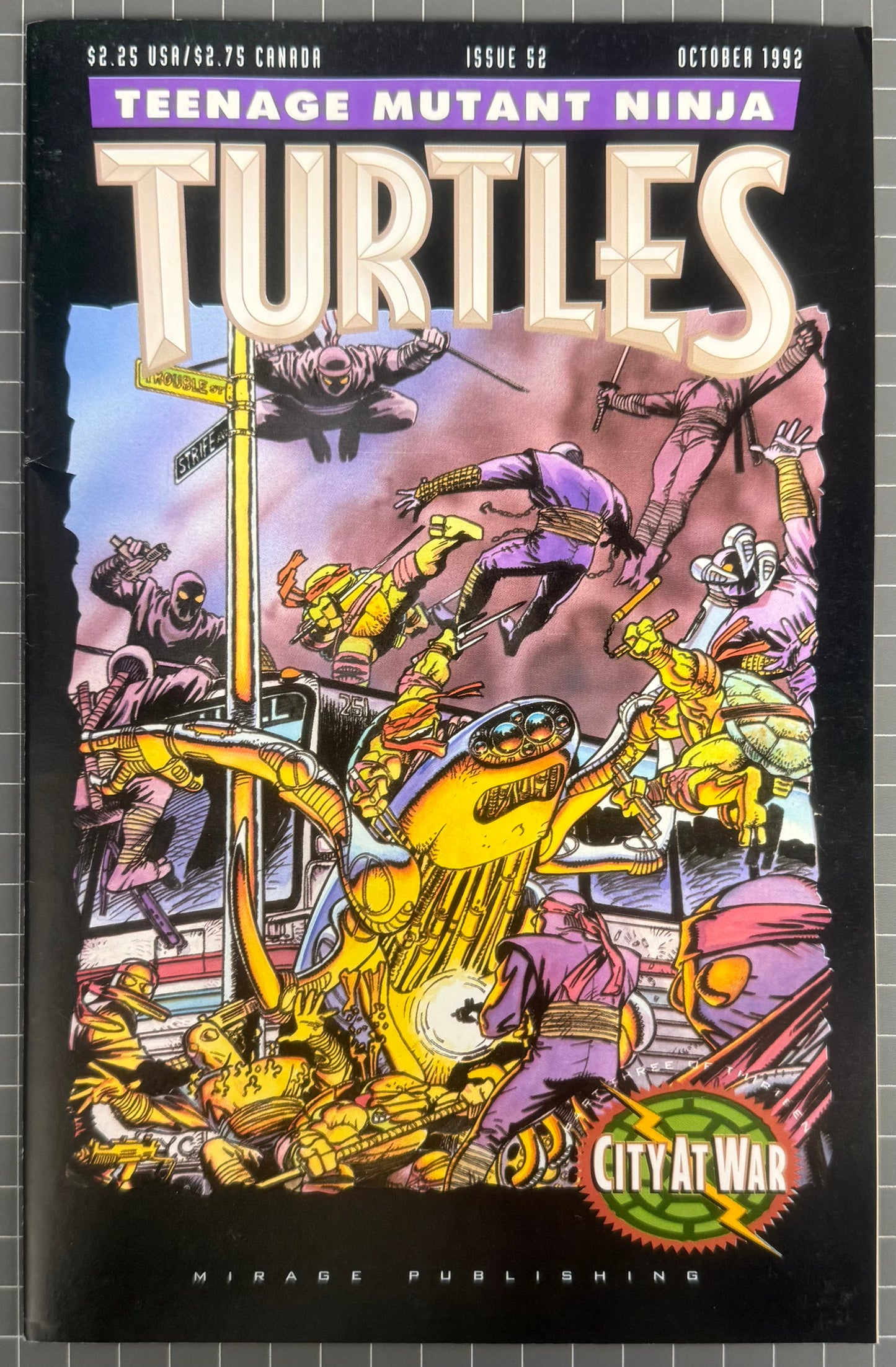 🔑 TEENAGE MUTANT NINJA TURTLES #52 (TMNT) [MIRAGE] COMIC 1992 FN/VF