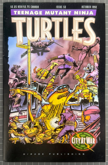 🔑 TEENAGE MUTANT NINJA TURTLES #52 (TMNT) [MIRAGE] COMIC 1992 FN/VF