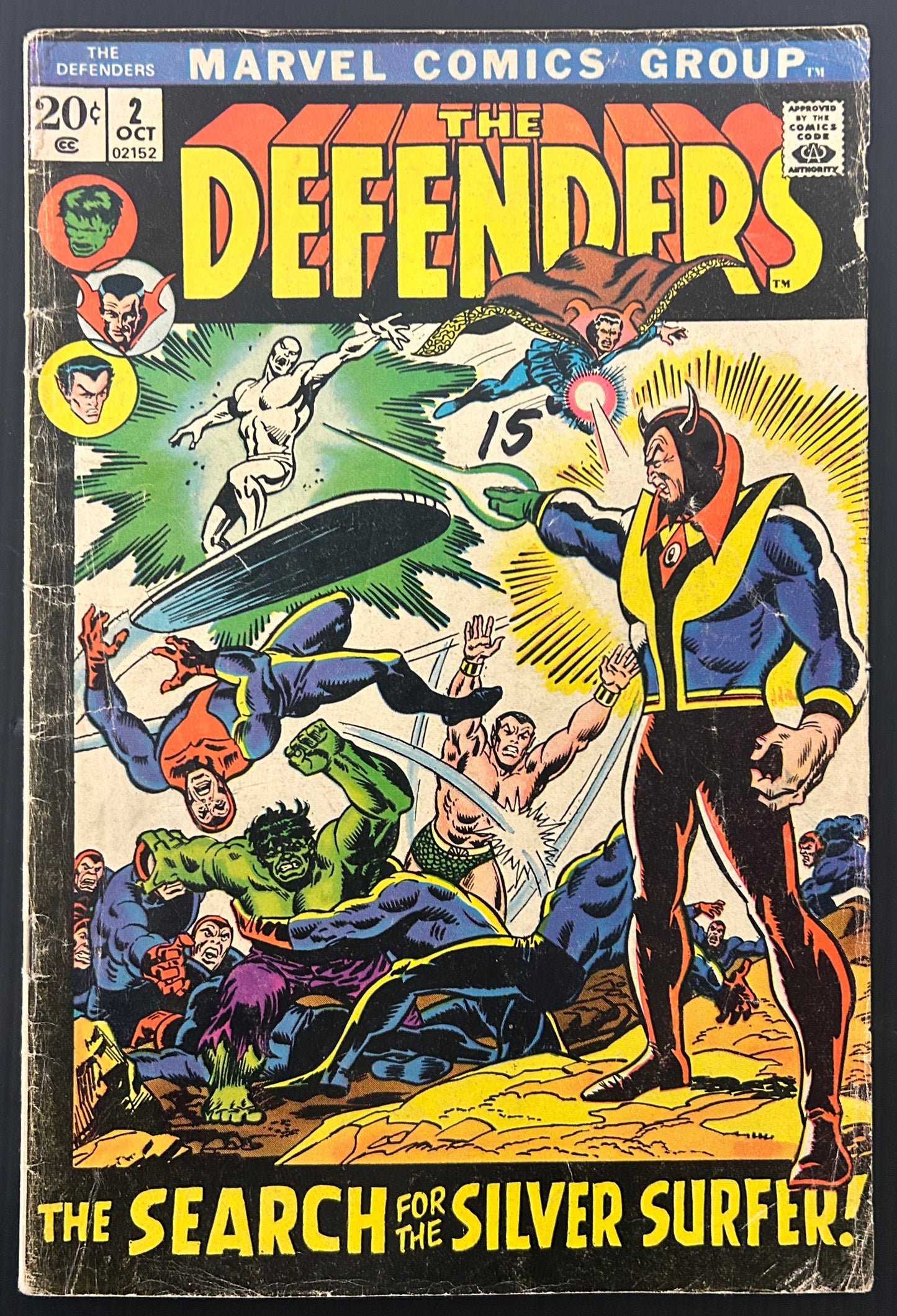 🔑 THE DEFENDERS #2 [MARVEL COMICS] DIRECT *SILVER SURFER JOINS THE DEFENDERS* 1973