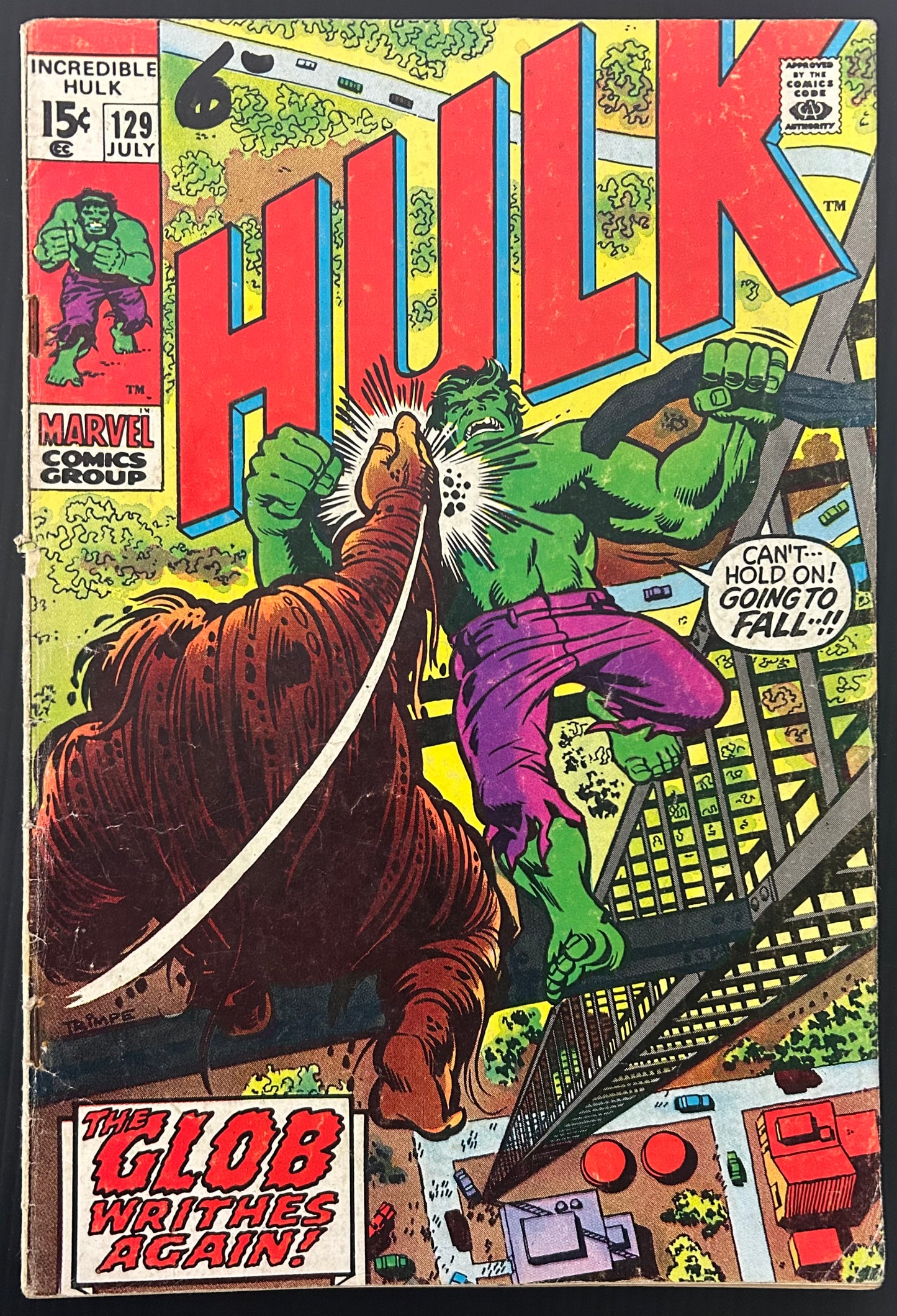 THE INCREDIBLE HULK #129 [MARVEL COMICS] DIRECT 1970