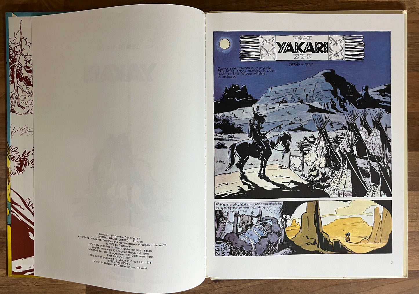 # 1 Yakari, #2 Yakari and the White Buffalo - Derib, Job Hardcovers, 1st Eds. Longman
