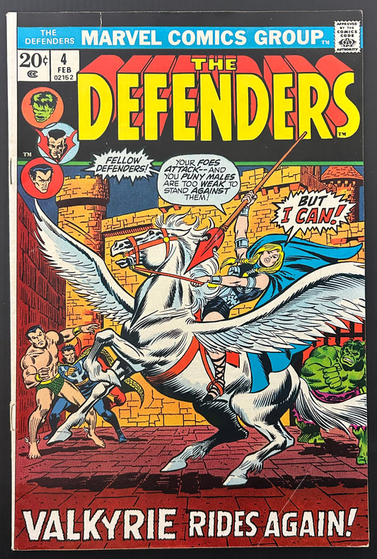 🔑 THE DEFENDERS #4 [MARVEL COMICS] DIRECT *VALKYRIE DEBUT* 1973