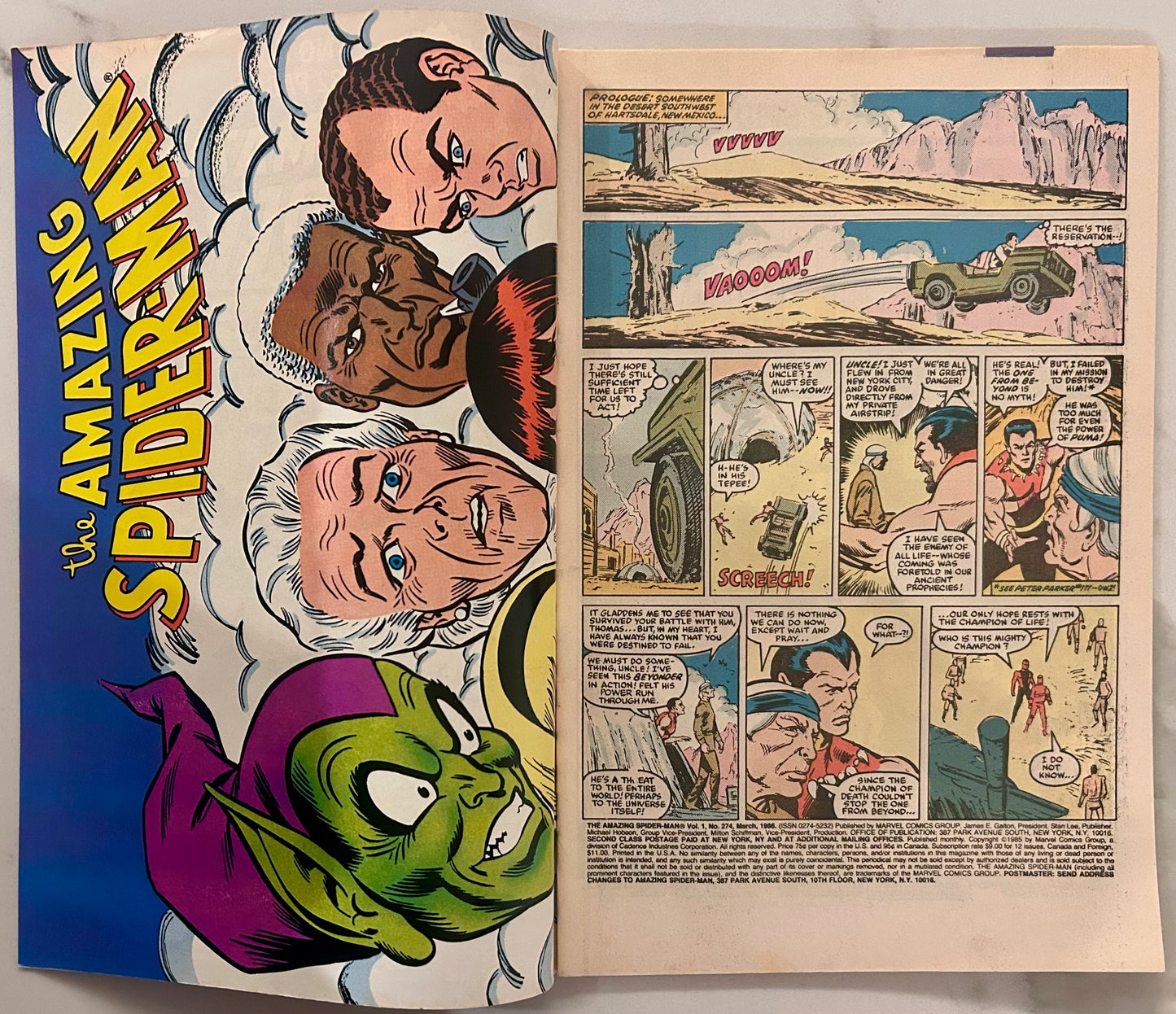 THE AMAZING SPIDER-MAN #274 [MARVEL COMICS] NEWSSTAND 1985 FN/VF