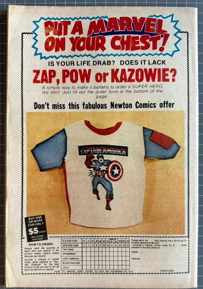 🔑 CAPTAIN AMERICA #2 [NEWTON COMICS] AUSTRALIAN MARVEL 1975