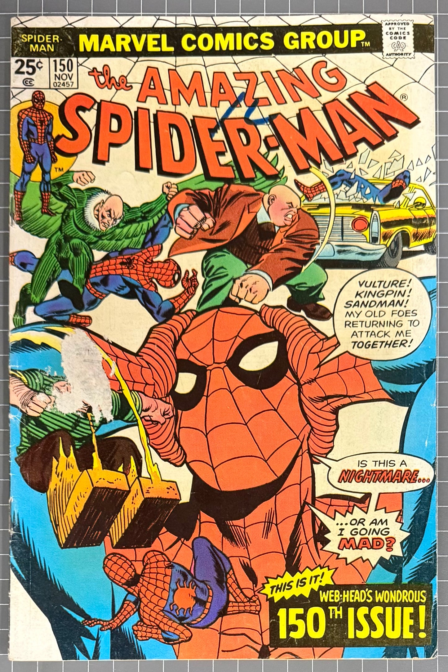 THE AMAZING SPIDER-MAN #150 [MARVEL COMICS] 1975 GD