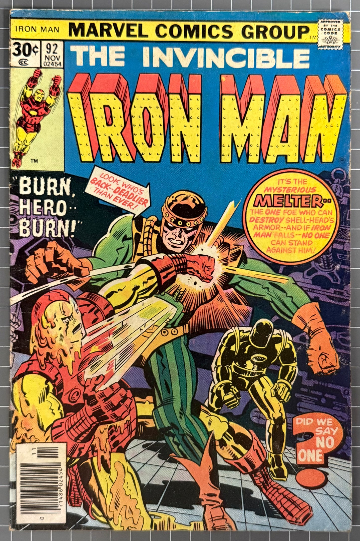 THE INVINCIBLE IRON MAN #92 [MARVEL COMICS] 1976 VG-