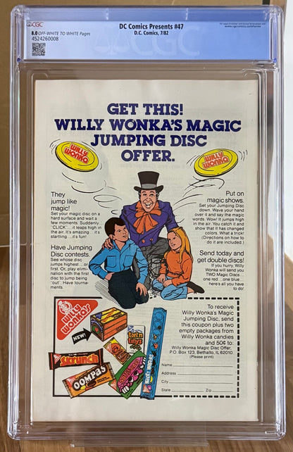 🔑 DC COMICS PRESENTS #47 CGC 8.0 [DC] *1ST MASTERS OF THE UNIVERSE* COMIC 1982