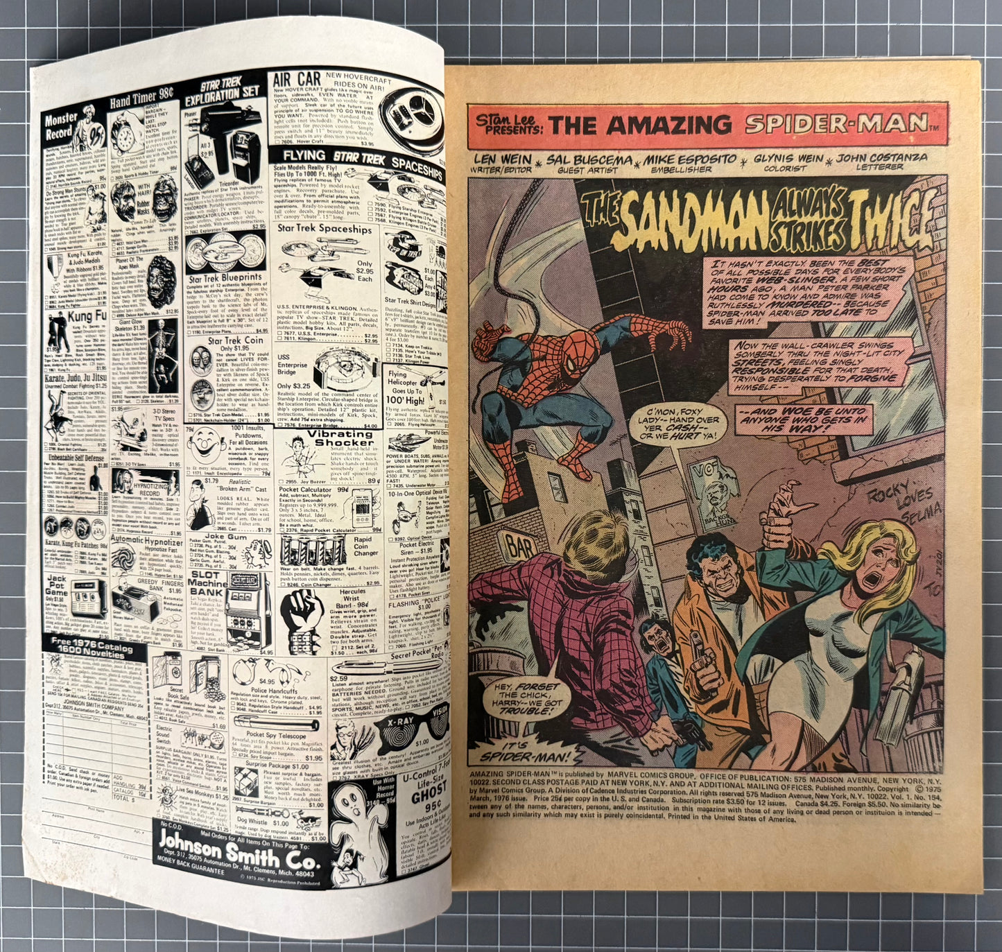 THE AMAZING SPIDER-MAN #154 [MARVEL COMICS] *JOHN ROMITA COVER* 1976 FN+