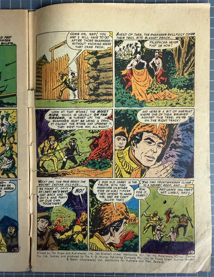 DAVY CROCKETT AND THE FRONTIER FIGHTERS #12 [COLOUR COMICS] AUSTRALIAN 1956