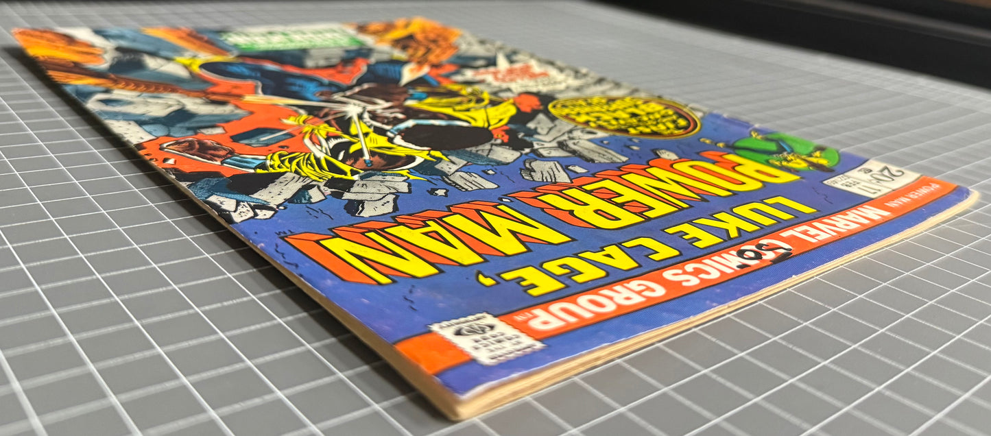 🔑 POWER MAN #17 [MARVEL COMICS] DIRECT *LUKE CAGE BECOMES POWER MAN* 1974 VG