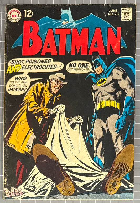 BATMAN #212 [DC COMICS] SILVER AGE 1969 VG/FN