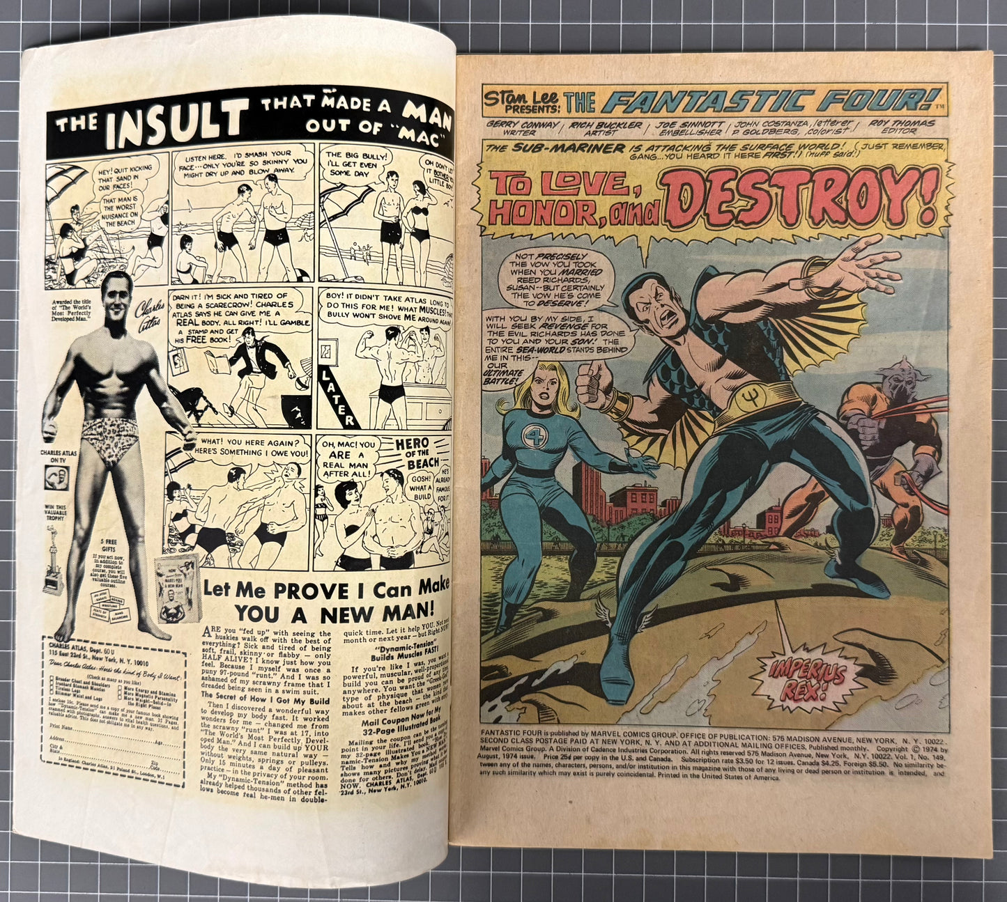 FANTASTIC FOUR #149 [MARVEL COMICS] 1974 FN+