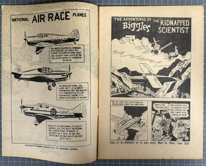 THE ADVENTURES OF BIGGLES #24 [ACTION COMICS] AUSTRALIAN *RARE* PRE-DECIMAL 1955