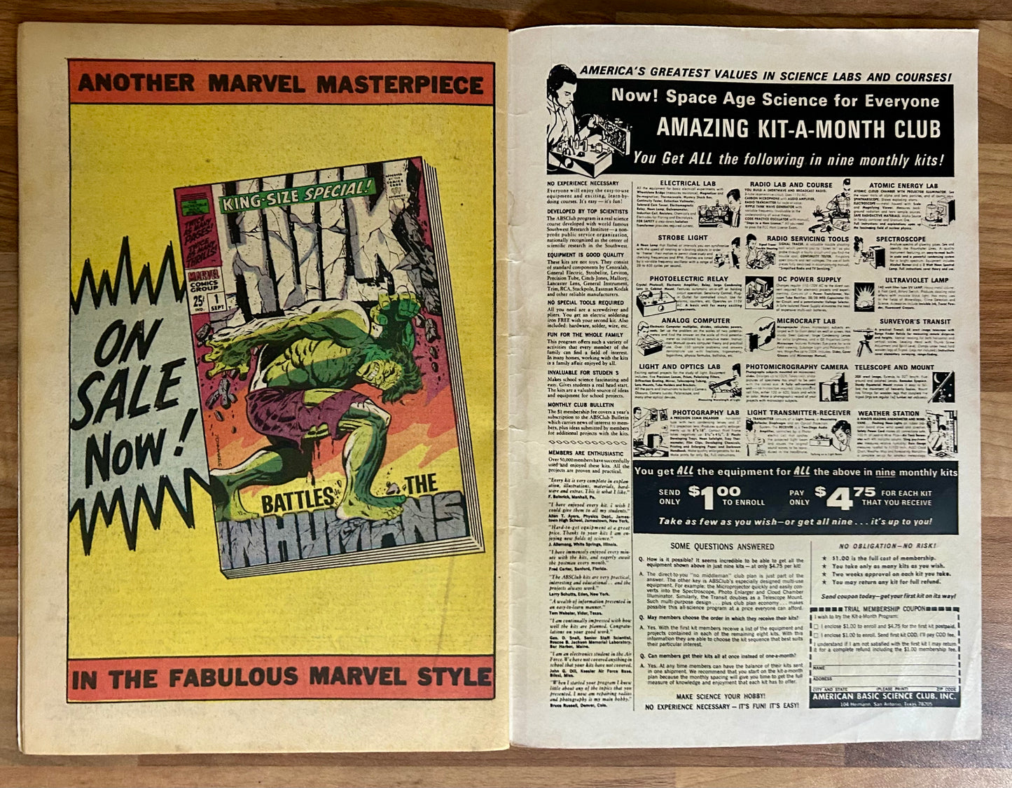 DAREDEVIL #44 [MARVEL COMICS] DIRECT 1968 VG/FN