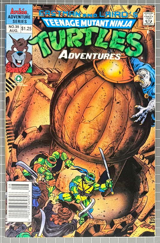 🔑 TEENAGE MUTANT NINJA TURTLES ADVENTURES #35 [ARCHIE] *1ST APP. VERMINATOR-X* COMIC 1992 VF+
