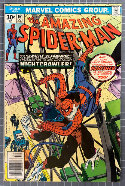 🔑 AMAZING SPIDER-MAN #161 [MARVEL COMICS] *1ST CAMEO APP. JIGSAW* 1976 VG/FN