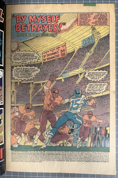 🔑 AMAZING SPIDER-MAN #253 [MARVEL COMICS] *1ST APP. THE ROSE* 1984 VF-