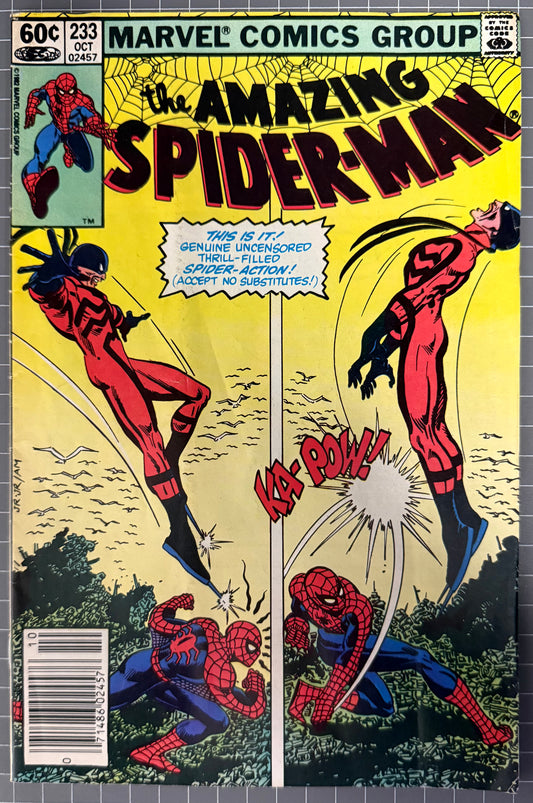 THE AMAZING SPIDER-MAN #233 [MARVEL COMICS] NEWSSTAND 1982 FN