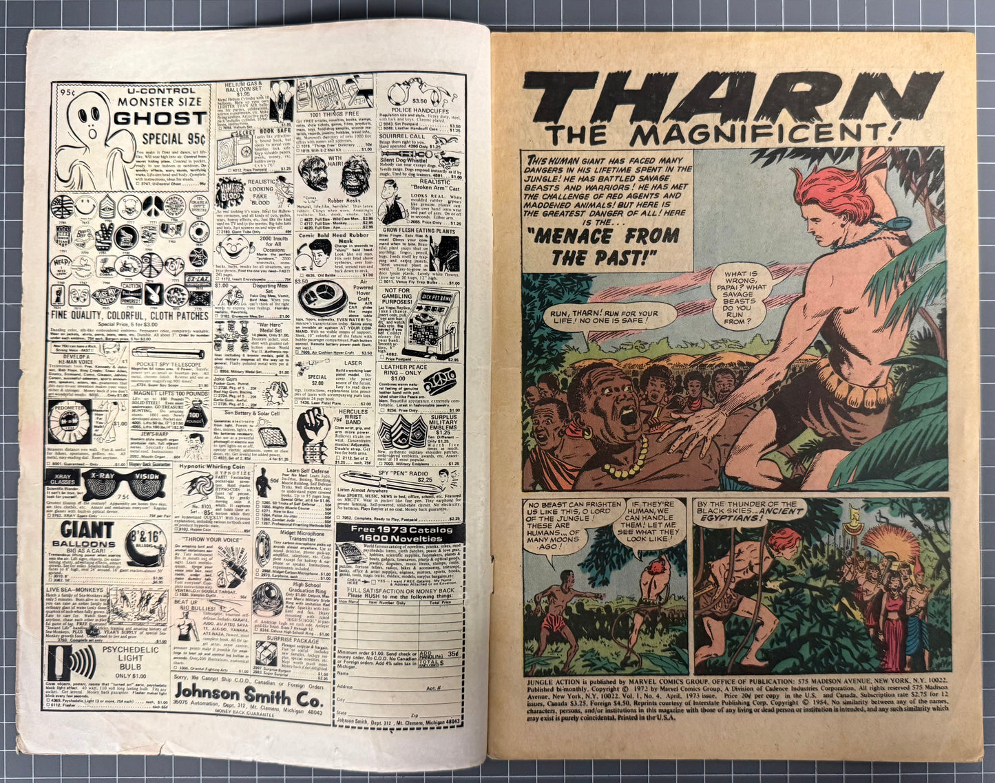 JUNGLE ACTION #4 [MARVEL COMICS] 1973 GD+