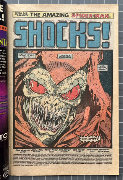 THE AMAZING SPIDER-MAN #335 [MARVEL COMICS] DIRECT 1990 VF-