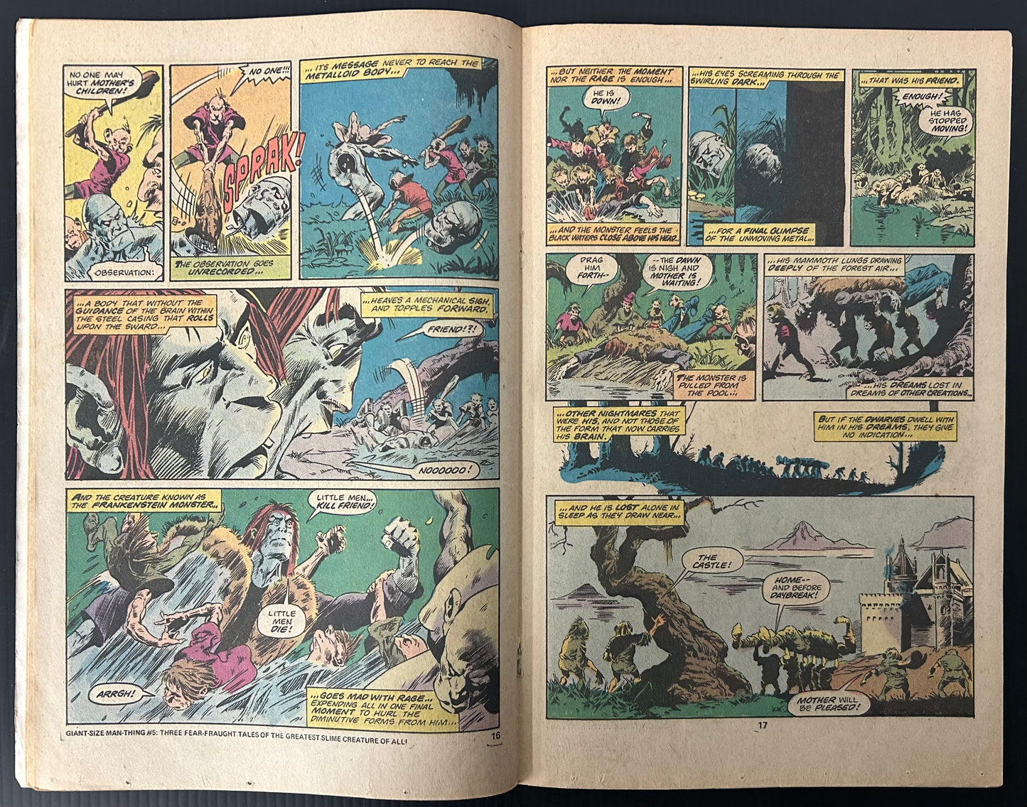 FRANKENSTEIN #18 [MARVEL COMICS] DIRECT 1975 VG/FN